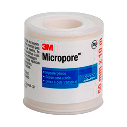 Fita Hipoalergênica Micropore 50mm x 10m - Branca - 3M