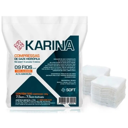 Compressa de Gaze 7,5x7,5 9F Karina - Amed