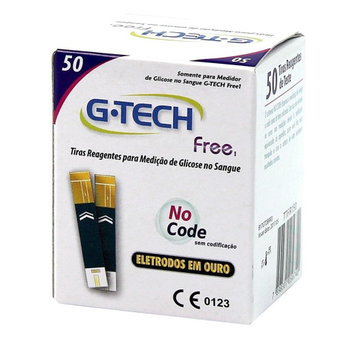 Tiras Teste de Glicemia Gtech Free - G-tech