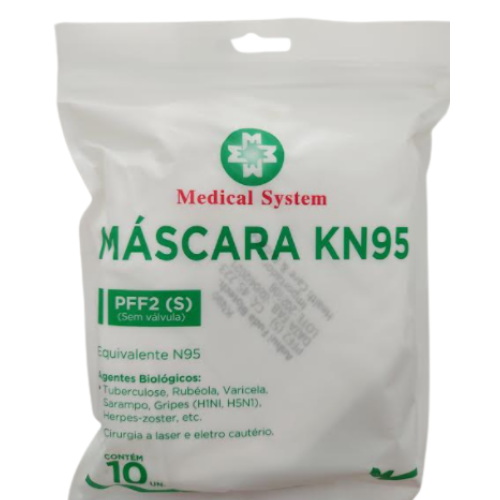 Pacote 10 unidades de Máscara Respiratória Kn95  - Medical System