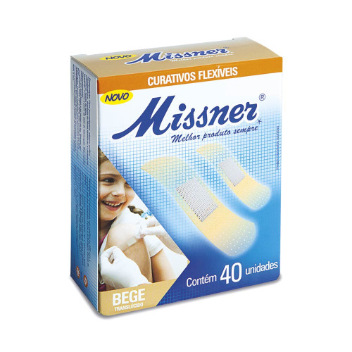 Curativo Bandaid Flexível Bege Com 40 unidades - Missner