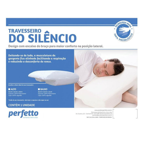 Travesseiro Contra Ronco Perfil Baixo - Perfetto